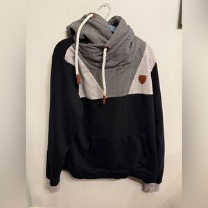 Mens Wanakome Gray and Brown Hoodie XL